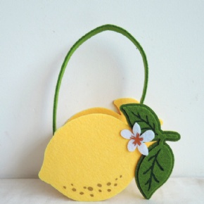 Promotion Gift Lemon Shape Felt candy bag