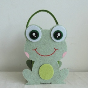 Handmade felt frog Baskets